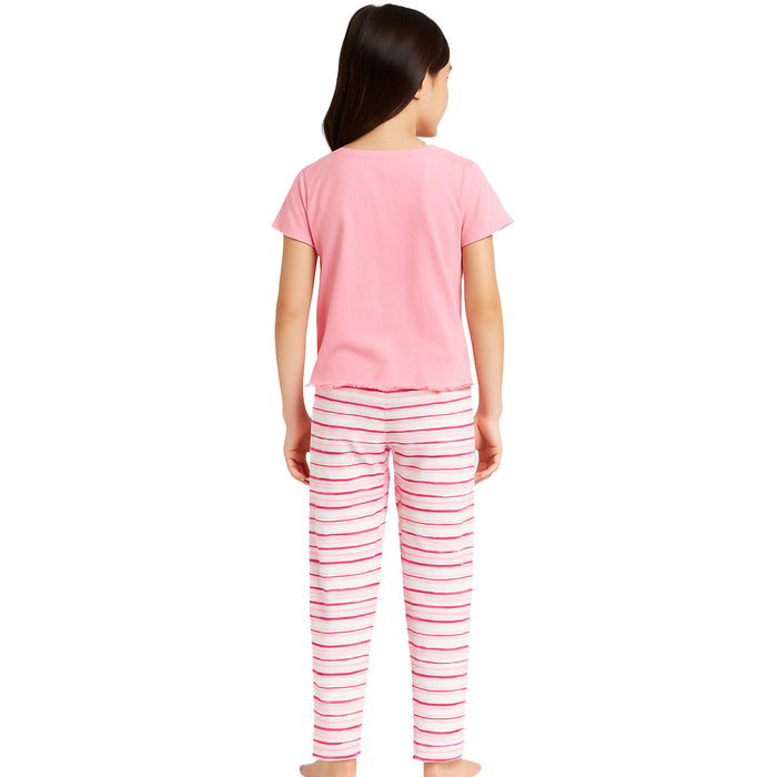 2 Piece Short Sleeve Printed Pajama Set