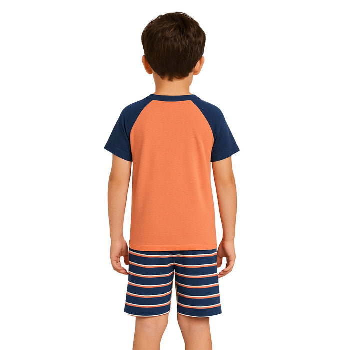 2 Piece Short Sleeve Graphic Tee And Shorts Sleepwear Pajama Set