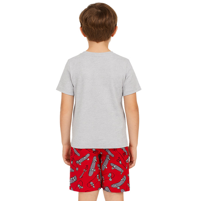 2 Piece Short Sleeve Graphic Tee And Shorts Sleepwear Pajama Set
