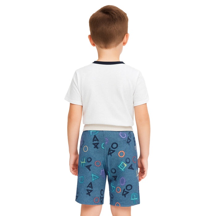 2 Piece Graphic Print Tee And Shorts Pajama Set