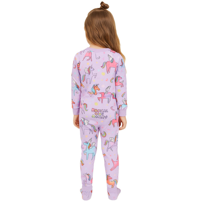 Bunny Floral Print Snug Fit Pajama Sleepwear