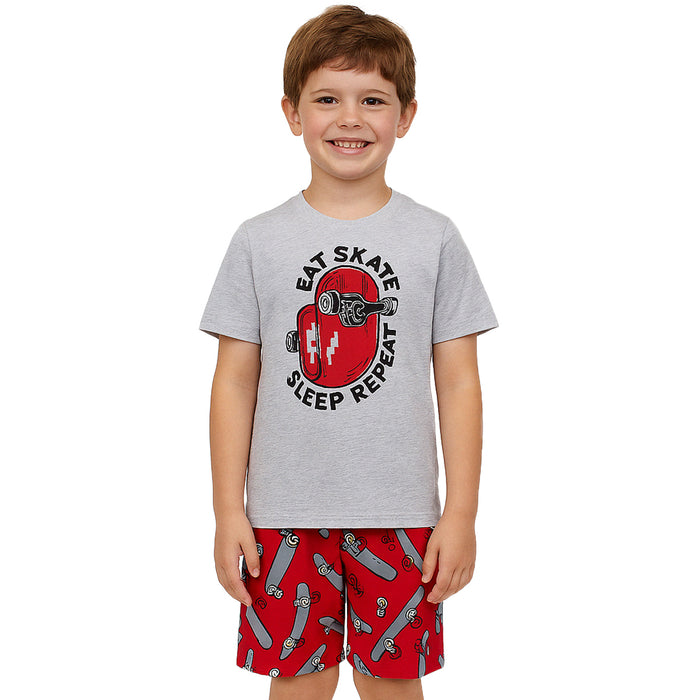 2 Piece Short Sleeve Graphic Tee And Shorts Sleepwear Pajama Set