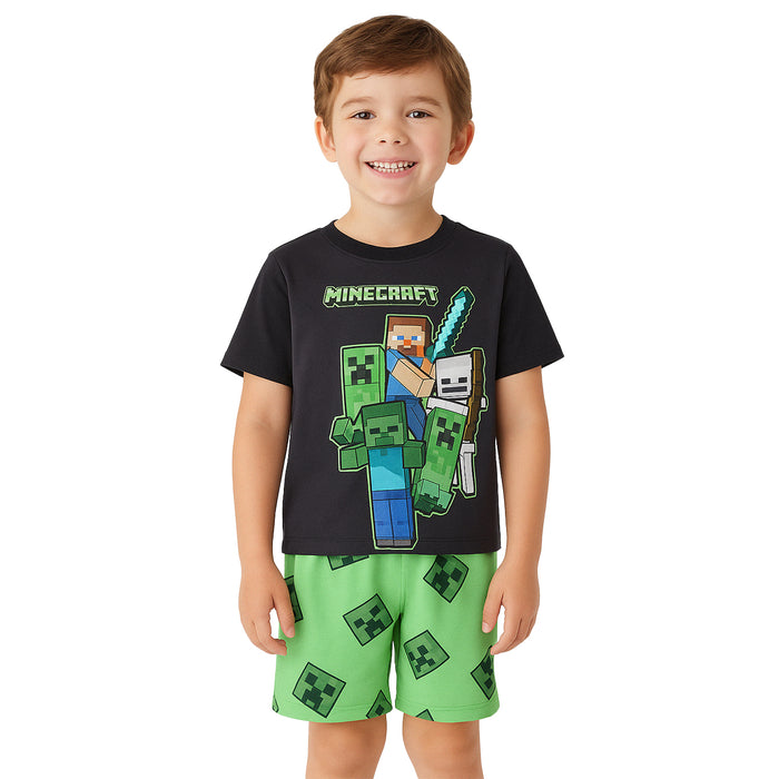 2 Piece Graphic Print Tee And Shorts Pajama Set