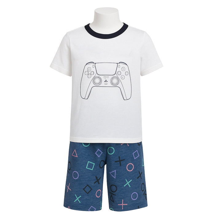 2 Piece Graphic Print Tee And Shorts Pajama Set