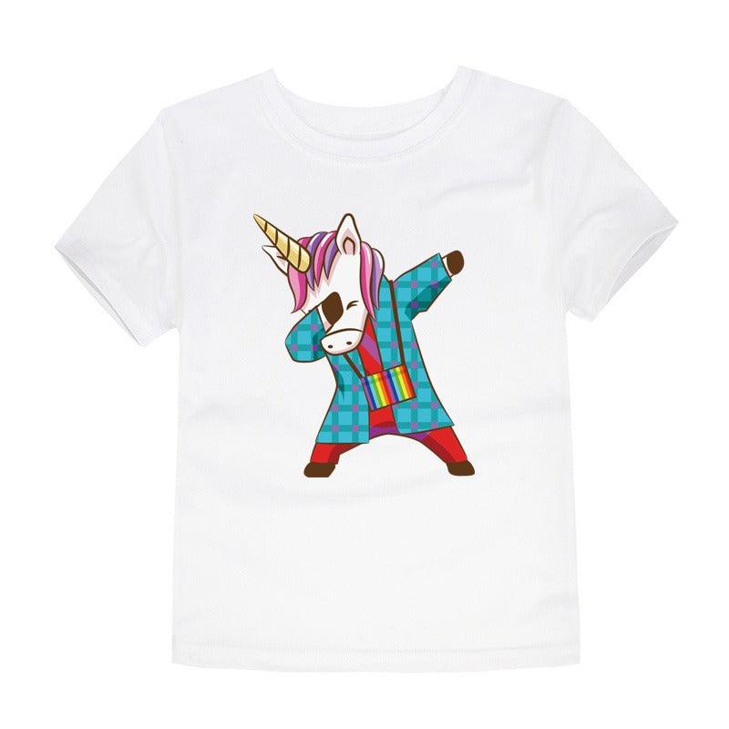 Dancing Unicorn Print T Shirt For Kids - Children Pajamas