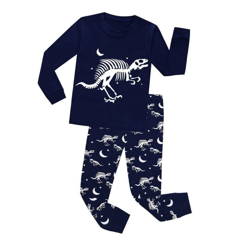 Dinosaur Print Long Pajama Set - Children Pajamas