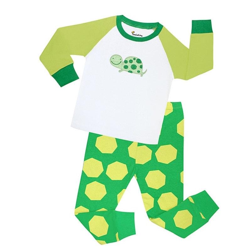 Kids Tortoise Printed Full Sleeve Kids Pajama Set - Children Pajamas
