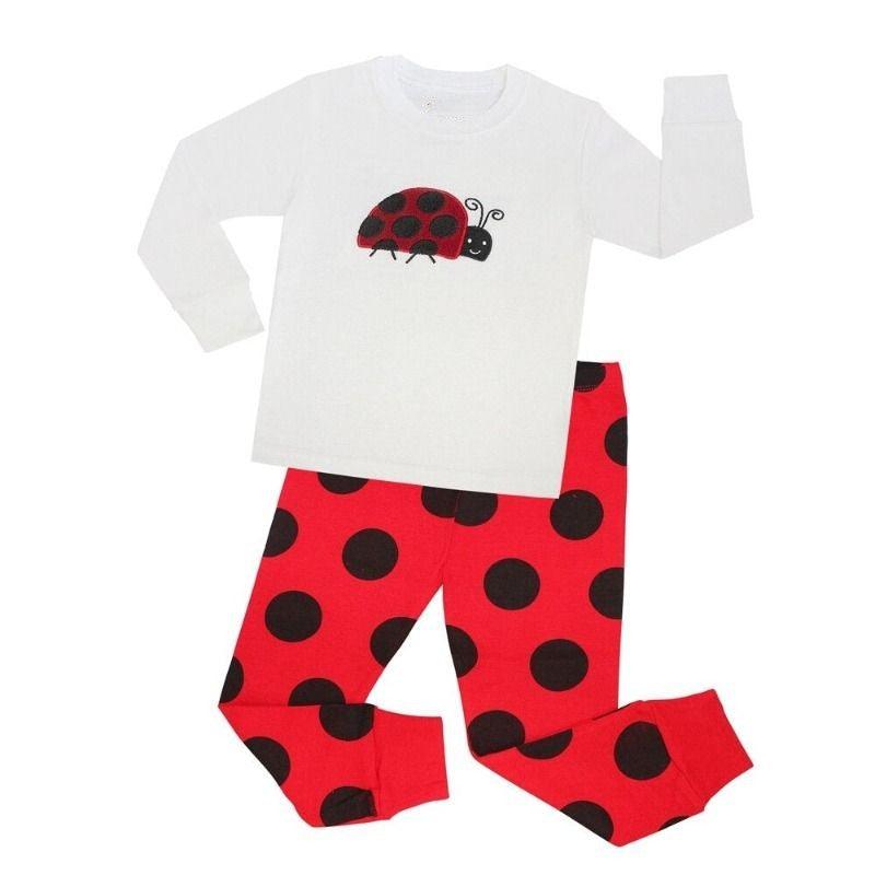 Ladybug Printed Children Pajamas Set - Children Pajamas